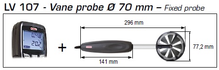 The Kimo LV 107 Vane Probe Ø 70 mm