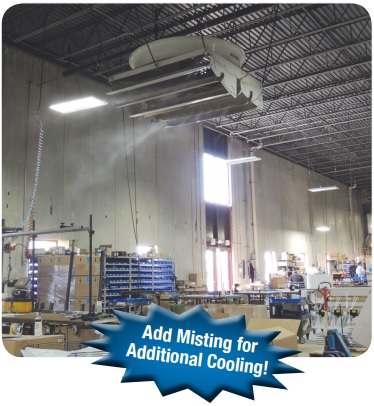 Schaefer BIGDOG Industrial Circulation Fan Provides Over 60,000 CFM For A 200 X 35 Foot Area