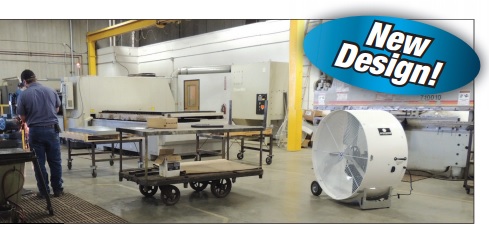 Schaefer Versa Kool VS36VKM-B-50 Is Mounted On A Galvanized Steel Base With Large Rubber Wheels