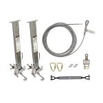 Falltech  60310018 Temporary Cable HLL System with Stanchions for 4