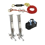 Falltech  6036018KM Kernmantle Rope HLL System with Stanchions for 18