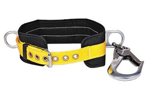 DBI/SALA Large Pompier Body Belt With Side D-Ring, Swiveling Hook And Tongue Buckle 