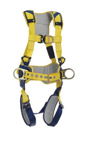 DBI/SALA X-Large Delta Construction Style Positioning/Climbing Harness With Back, Front And Side D-rings, Belt With Pad, Quick Connect Buckle Leg And Chest Straps 