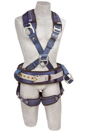 DBI/SALA X-Large ExoFit XP Cross Over Style Harness With Tongue Buckle, Sewn In Hip Pad And (2) 18 