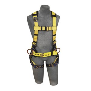DBI/SALA 3X Delta II No-Tangle Construction/Full Body/Vest Style Harness With Back And Side D-Ring, Tongue Leg Strap Buckle, Body Belt With Sewn-In Pad And Shoulder Pad 