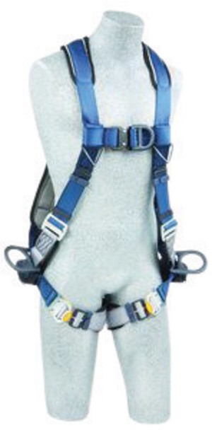 DBI/SALA X-Large ExoFit Full Body/Vest Style Harness With PVC Coated Back, Side And Front D-Rring, Quick Connect Leg Strap Buckle, Lanyard Keeper And Built-In Comfort Padding 