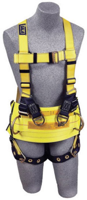 DBI/SALA Medium Delta Derrick Style Harness With Back And Lifting D-Rings, Tongue Buckle Legs And Derrick Belt With Pass-Thru Connection To Harness 