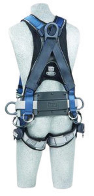 DBI/SALA Medium ExoFit Full Body/Vest Style Harness With Front, Back And Side D-Ring, Quick Connect Leg Strap Buckle, Sewn-in Hip Pad And Belt With Tool Loops 