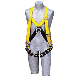 DBI/SALA Medium Delta II Full Body/Step-In Style Harness With Stand Up Rear D-Ring, Side, Front D-Rings And Tongue Buckle Leg Strap 