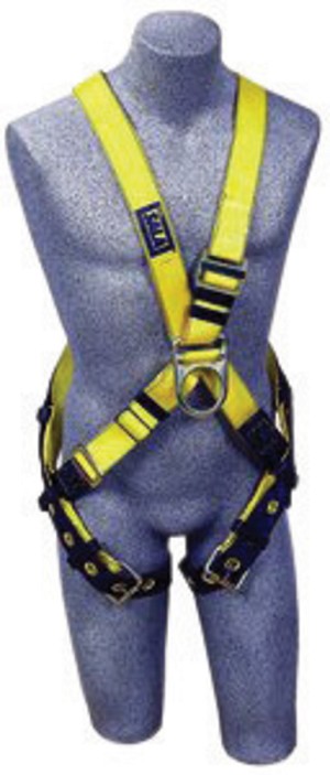 DBI/SALA Universal Delta No-Tangle Cross Over/Full Body Style Harness With Back And Front D-Ring And Tongue Leg Strap Buckle 