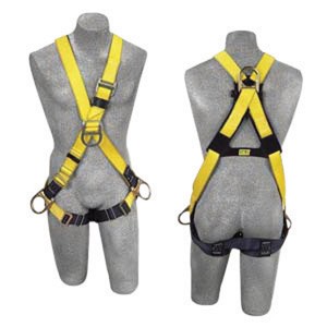 DBI/SALA Universal Delta No-Tangle Cross Over/Full Body Style Harness With Back, Front And Side D-Ring, Pass-Thru Leg Strap Buckle And Comfort Padding 