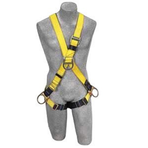DBI/SALA Universal Delta No-Tangle Cross Over Style Harness With Back, Front And Side D-Ring, Pass-Thru Leg Strap Buckle And Comfort Padding 