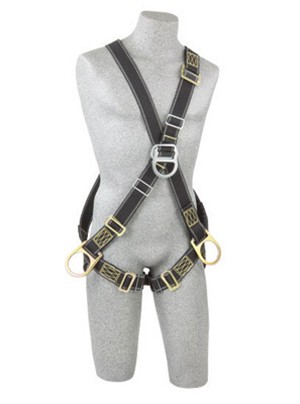 DBI/SALA Universal Delta Positioning/Climbing Welder's Cross Over Style Harness With Back, Front And Side D-Rings And Pass-Thru Buckle Leg Strap 