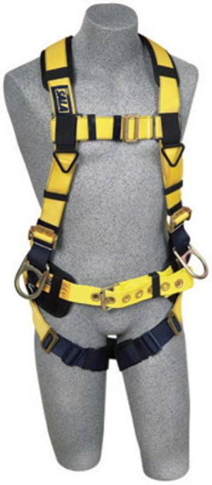 DBI/SALA Medium ExoFit No-Tangle Full Body/Vest/Iron Worker Style Harness With Back And Side D-Ring, Pass-Thru Leg Strap Buckle, Belt With Adjustable Support Strap And Pad, Shoulder Pad And Reinforced Seat Strap 