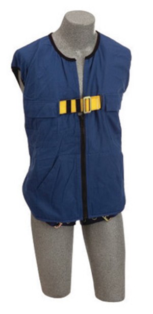 DBI/SALA Small Delta No-Tangle Full Body/Workvest Style Blue Harness With Back D-Ring And Tongue Leg Strap Buckle 