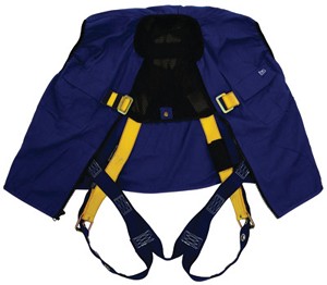 DBI/SALA X-Large Delta No-Tangle Full Body/Workvest Style Blue Harness With Back D-Ring And Tongue Leg Strap Buckle 
