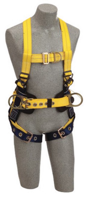 DBI/SALA Small Delta Positioning/Climbing Construction Style Harness With Back, Front And Side D-Rings, Tongue Buckle Leg Strap And Belt With Pad 
