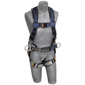 DBI/SALA 2X ExoFit Construction/Full Body/Vest Style Harness With Back And Side D-Ring, Belt With Sewn-In Pad, Quick Connect Chest And Leg Strap Buckle And Built-In Comfort Padding 