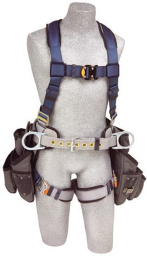 DBI/SALA Small Exofit Construction/Vest Style Harness With Back And Side D-Rings, Quick Connect Buckle Leg Strap, Belt With Pad, Built-In Comfort Padding And Tool Pouches 
