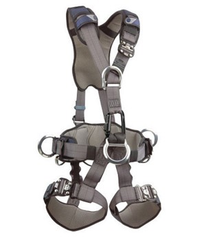 DBI/SALA Medium ExoFit Full Body Style Harness With Back, Front And Side D-Ring And Coated Hardware 