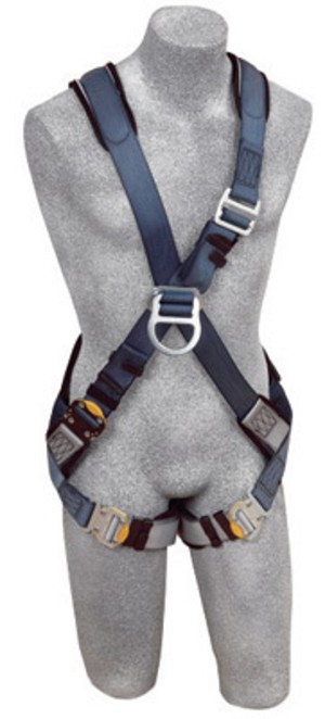 DBI/SALA Medium ExoFit Cross Over/Full Body Style Harness With Back And Front D-Ring, Quick Connect Chest And Leg Strap Buckle, Loops For Body Belt And Built-In Comfort Padding 