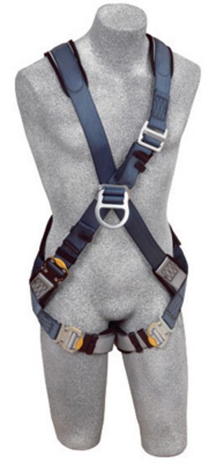 DBI/SALA X-Large Exofit Climbing Cross Over Style Harness With Back And Front D-Rings, Quick Connect Buckle Leg Strap And Built-In Comfort Padding 