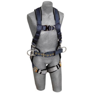 DBI/SALA Small ExoFit Construction/Full Body/Vest Style Harness With Back, Side And Front D-Ring, Belt With Pad, Quick Connect Chest And Leg Strap Buckle And Built-In Comfort Padding 