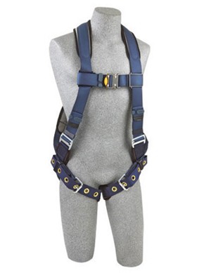 DBI/SALA X-Large ExoFit Full Body/Vest Style Harness With Back D-Ring, Tongue Leg Strap Buckle, Quick Connect Chest Strap Buckle, Loops For Body Belt And Built-In Comfort Padding 