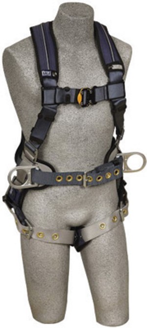 DBI/SALA Small ExoFit XP Positioning Construction Style Harness With Back And Side D-Rings, Tongue Buckle Leg Strap, Belt With Sewn In Back Pad And Removable Comfort Padding 