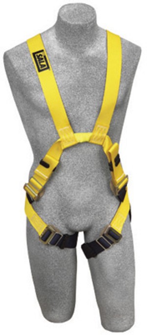 DBI/SALA Large Delta II Arc Flash Harness With Quick Connect Buckle Leg Strap, Back And Front Web Loop And Leather Insulators And No Metal Above Waist Loops Only 