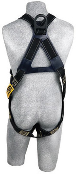DBI/SALA Universal Delta Arc Flash No-Tangle Full Body/Vest Style Black Harness With PVC Coated Back D-Ring And Pass-Thru Leg Strap Buckle 