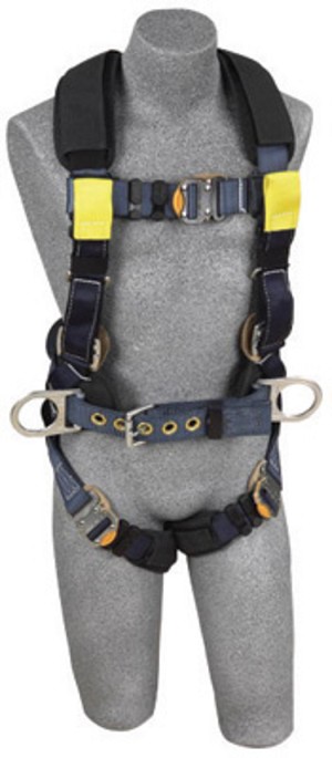 DBI/SALA X-Large ExoFit XP Arc Flash Construction/Full Body/Vest Style Harness With Back And Front Web Rescue Loop, Belt With Pad And Side D-Ring, Quick Connect Chest And Leg Strap Buckle, Leather Insulators And Nomex/Kevlar Comfort Padding 