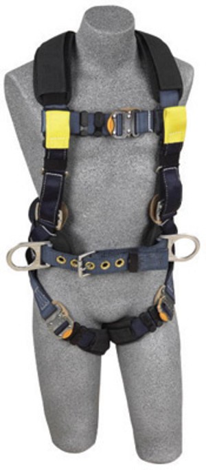 DBI/SALA 2X ExoFit XP Arc Flash Construction/Full Body/Vest Style Harness With Back And Front Web Rescue Loop, Belt With Pad And Side D-Ring, Quick Connect Chest And Leg Strap Buckle, Leather Insulators And Nomex/Kevlar Comfort Padding 