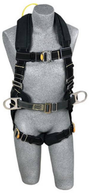 DBI/SALA Medium ExoFit XP Arc Flash Construction/Full Body/Vest Style Harness With Back Web Loop, Side D-Ring, Belt With Pad, Leather Insulators And Quick Connect Chest And Leg Strap Buckle 