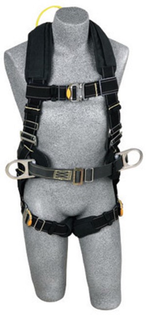 DBI/SALA Large ExoFit XP Arc Flash Flame Resistant Construction Style Harness With Side D-Ring, Quick Connect Buckle Leg Strap, Comfort Padding, Belt With Pad, Back Web Loop And Leather Insulators 