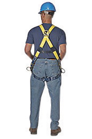 DBI/SALA Universal Cross Over/Full Body Style Harness With Back, Front And Side D-Ring, Pass Through Leg Strap Buckle And Sub-Pelvic Strap 