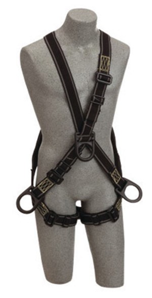 DBI/SALA Universal Delta Arc Flash No-Tangle Cross Over/Full Body Style Harness With PVC Coated Back, Front And Side D-Ring And Pass-Thru Leg Strap Buckle 