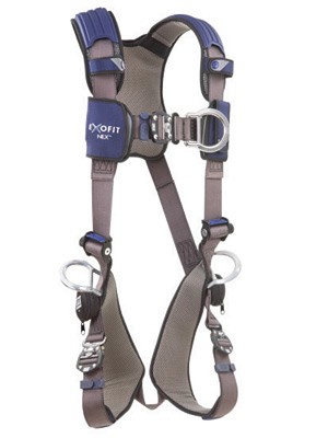 DBI/SALA X-Large ExoFit NEX Full Body/Vest Style Harness With Tech-Lite Aluminum Back, Front And Side D-Ring, Duo-Lok Quick Connect Leg And Chest Strap Buckle, Torso Adjuster, Back And Leg Comfort Padding And Loops For Body Belt 