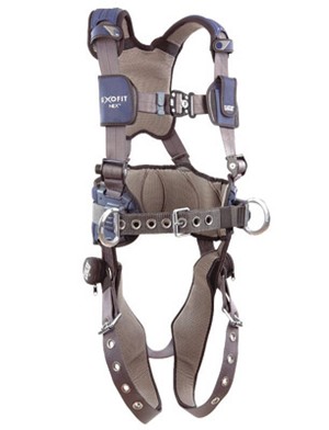 DBI/SALA Small ExoFit NEX Construction/Full Body Style Harness With Tongue Leg Strap Buckle, Quick Connect Chest Strap Buckle, Hip Pad And Belt 