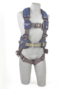 DBI/SALA Small ExoFit NEX Full Body/Vest Style Harness With Tech-Lite Aluminum Back D-Ring, Miner'S Belt With Pad And Side D-Ring, Duo-Lok Quick Connect Leg And Chest Strap Buckle, Torso Adjuster, Back And Leg Comfort Padding 