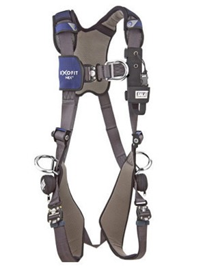 DBI/SALA X-Large ExoFit NEX Full Body/Vest Style Harness With Tech-Lite Aluminum Back, Front And Side D-Ring, Duo-Lok Quick Connect Leg And Chest Strap Buckle, Torso Adjuster, Back And Leg Comfort Padding 