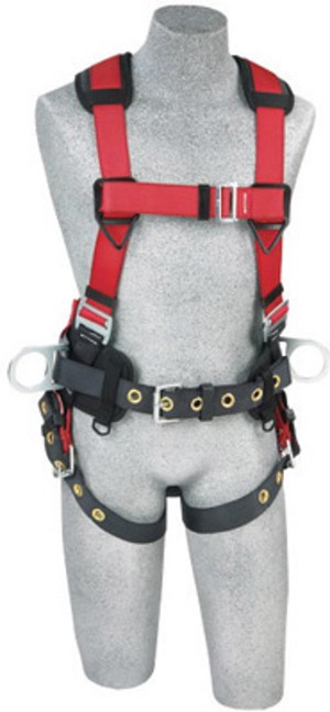 DBI/SALA Small Protecta PRO Construction/Full Body/Vest Style Harness With Back And Side D-Ring, Hip Pad And Belt, Shoulder Pad And Tongue Leg Strap Buckle 