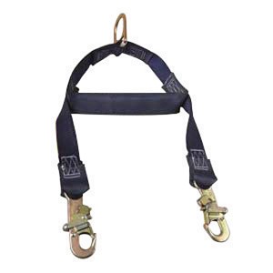 DBI/SALA 2' Polyester Web Rescue/Retrieval Y-Lanyard With Self-Locking Snap Hook, Spreader Bar And D-Ring At Center 