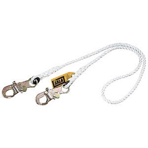 DBI/SALA 6' Polyester Rope Single-Leg Lanyard With Self-Locking Snap Hook At Each End 