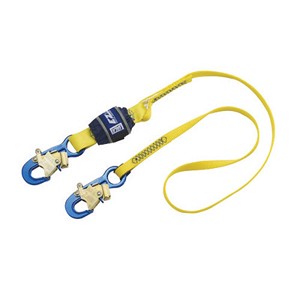 DBI/SALA 6' EZ-Stop Modular Web Single-Leg Shock Absorbing Lanyard With Blue Snap Hooks On Both Ends 