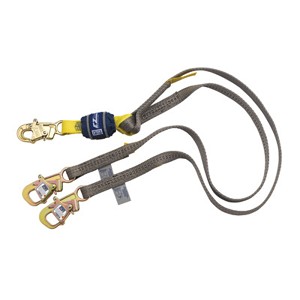 DBI/SALA 6' WrapBax2 Polyester Web Twin Leg Tie-Back Shock-Absorbing Lanyard With Locking Snap Hook And Tie Back Hooks On Other End 
