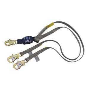 DBI/SALA 6' WrapBax2 Polyester Web Single Leg Tie-Back Shock-Absorbing Lanyard With Locking Snap Hook And Tie Back Hooks On Other End 