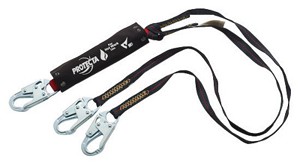 DBI/SALA 6' Protecta PRO Pack Hot Works Kevlar Web Single-Leg Shock-Absorbing Lanyard With Snap Hook At One End, Steel Rebar Hook At Other End 