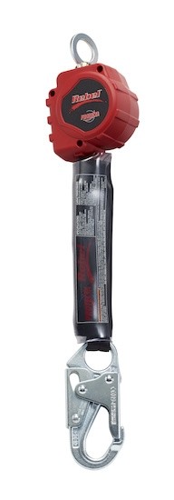 DBI/SALA 6' Protecta Rebel Single Leg Self Retracting Polyester Web Lifeline With Steel Swiveling Snap Hook, Swiveling Anchorage And Carabiner 