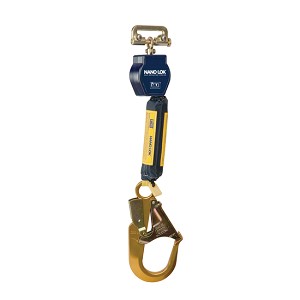 DBI/SALA 6' Nano-Lok Single Leg Self-Retracting Dyneema Web Lifeline With Quick Connector Anchorage Connection And Aluminum Rebar Hook 